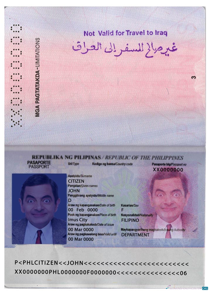 Download Philippines passport version 2 Photoshop template